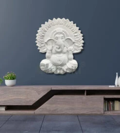 Ganesha With Chakra 3D Relief Mural Wall Art(Ganesha With Chakra 3d Relief Mural Wall Art Divine Harmon Elevate Your Space With Sacred Serenity) -Artociti Sale Store ganesha with chakra 3d relief mural wall art 496