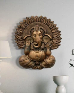 Ganesha With Chakra 3D Relief Mural Wall Art(Ganesha With Chakra 3d Relief Mural Wall Art Divine Harmon Elevate Your Space With Sacred Serenity) -Artociti Sale Store ganesha with chakra 3d relief mural wall art 557