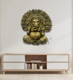 Ganesha With Chakra 3D Relief Mural Wall Art(Ganesha With Chakra 3d Relief Mural Wall Art Divine Harmon Elevate Your Space With Sacred Serenity) -Artociti Sale Store ganesha with chakra 3d relief mural wall art 559
