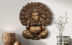 Ganesha With Chakra 3D Relief Mural Wall Art(Ganesha With Chakra 3d Relief Mural Wall Art Divine Harmon Elevate Your Space With Sacred Serenity) -Artociti Sale Store ganesha with chakra 3d relief mural wall art 882
