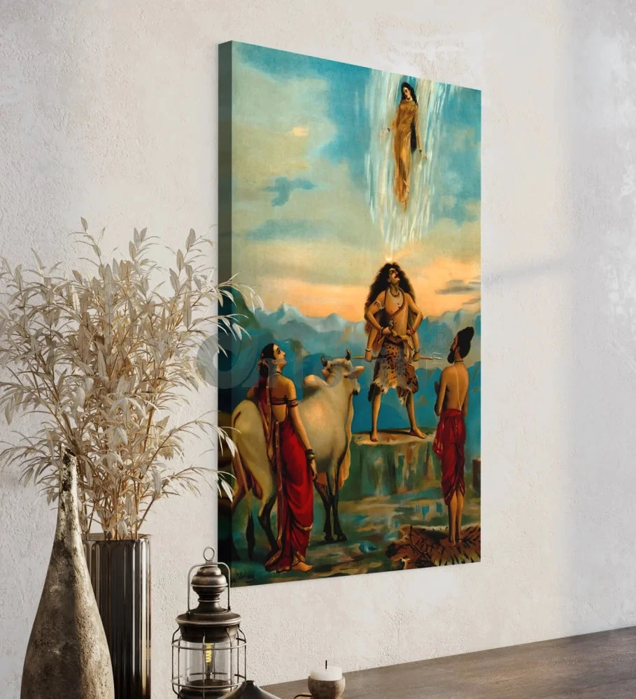 Gangawataran Descent Of Ganga By Raja Ravi Varma Famous Canvas Painting(Gangawataran Ganga Avataran Descent Of Ganga By Raja Ravi Varma Famous Canvas Painting) 4 Gangawataran Descent Of Ganga By Raja Ravi Varma Famous Canvas Painting(Gangawataran Ganga Avataran Descent Of Ganga By Raja Ravi Varma Famous Canvas Painting) - Image 2