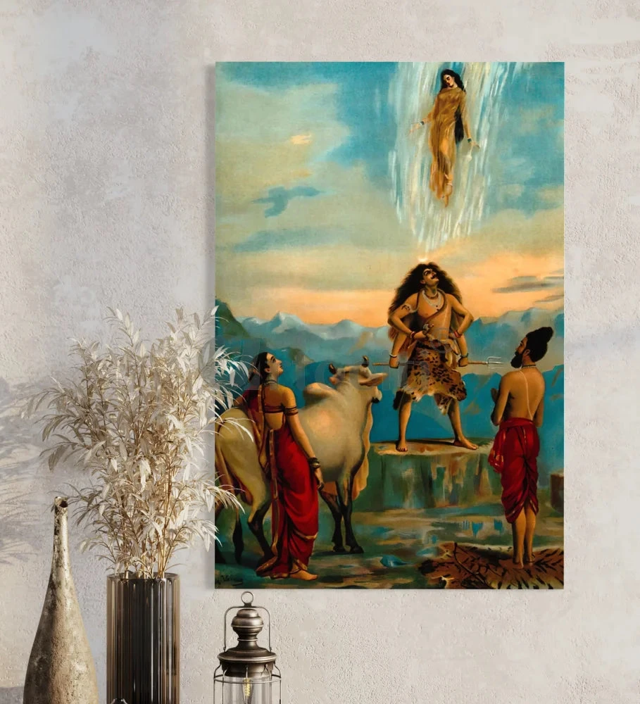 Gangawataran Descent Of Ganga By Raja Ravi Varma Famous Canvas Painting(Gangawataran Ganga Avataran Descent Of Ganga By Raja Ravi Varma Famous Canvas Painting) 6 Gangawataran Descent Of Ganga By Raja Ravi Varma Famous Canvas Painting(Gangawataran Ganga Avataran Descent Of Ganga By Raja Ravi Varma Famous Canvas Painting) - Image 4