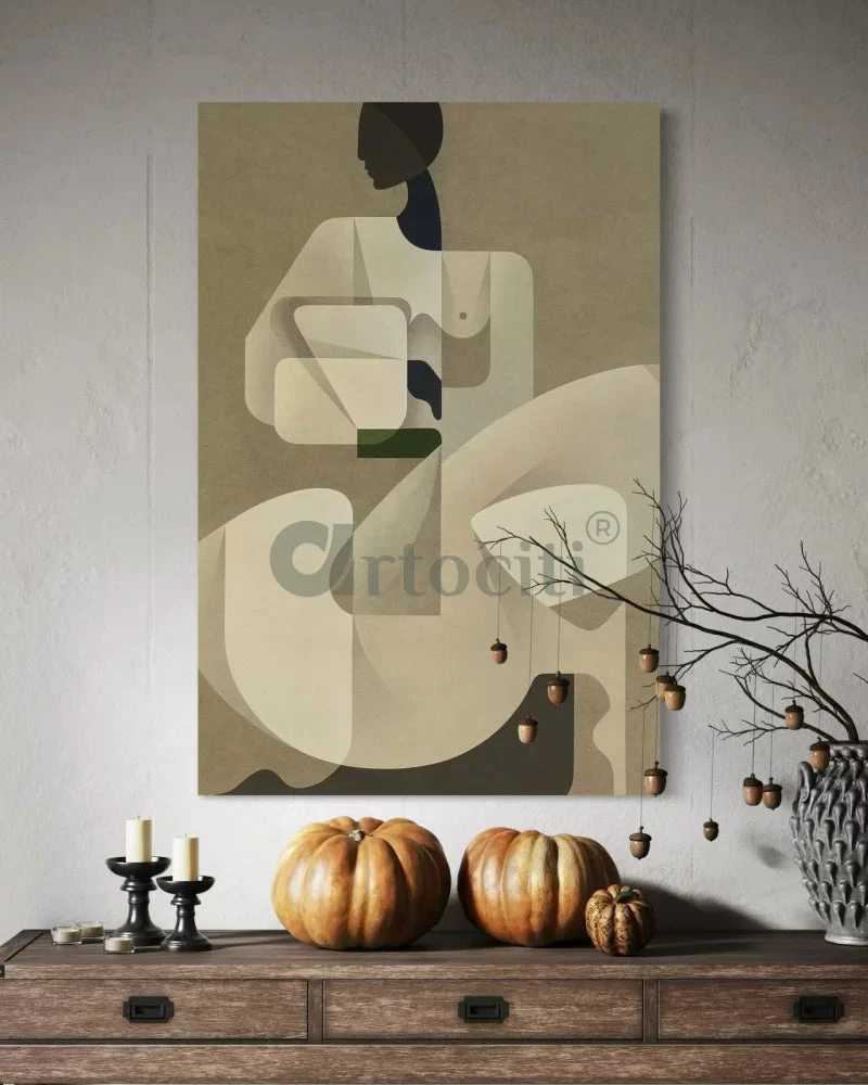 Geometric Female Silhouette Modern Abstract Canvas Painting(Geometric Female Silhouette Modern Abstract Canvas Painting) 6 Geometric Female Silhouette Modern Abstract Canvas Painting(Geometric Female Silhouette Modern Abstract Canvas Painting) - Image 4