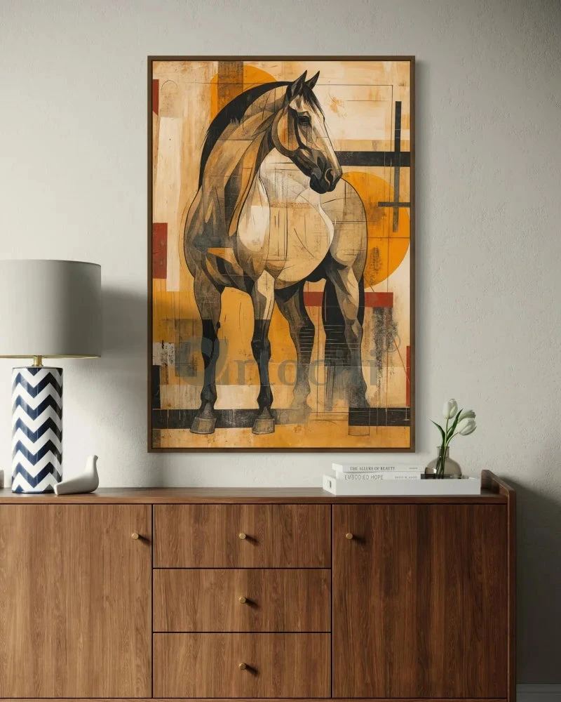 Geometric Horse Modern Abstract Canvas Painting(Geometric Horse Modern Abstract Canvas Painting) 4 Geometric Horse Modern Abstract Canvas Painting(Geometric Horse Modern Abstract Canvas Painting) - Image 2