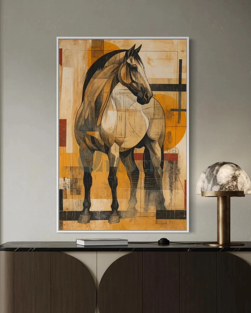 Geometric Horse Modern Abstract Canvas Painting(Geometric Horse Modern Abstract Canvas Painting) 6 Geometric Horse Modern Abstract Canvas Painting(Geometric Horse Modern Abstract Canvas Painting) - Image 4