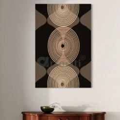 Geometric Mid-Century Abstract Canvas Print(Geometric Mid Century Modern Abstract Canvas Print Available In 30x20 Inches Or 48x32 Inches)