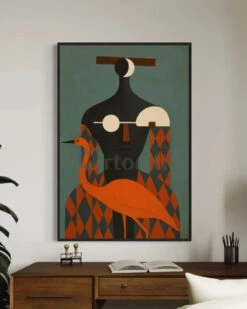 Geometric & Minimalist Figurative Modern Abstract Canvas Painting(Geometric Minimalist Figurative Modern Abstract Canvas Painting) -Artociti Sale Store geometric minimalist figurative modern abstract canvas painting 24x16 inches 555