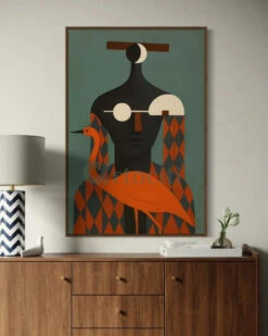 Geometric & Minimalist Figurative Modern Abstract Canvas Painting(Geometric Minimalist Figurative Modern Abstract Canvas Painting) -Artociti Sale Store geometric minimalist figurative modern abstract canvas painting 48x32 inches 187