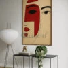 Geometric Modern Abstract Face Canvas Painting(Unique Painting Of Face Modern Abstract Canvas Painting) 1 Geometric Modern Abstract Face Canvas Painting(Unique Painting Of Face Modern Abstract Canvas Painting) -Artociti Sale Store geometric modern abstract face canvas painting 18x12 inches 402