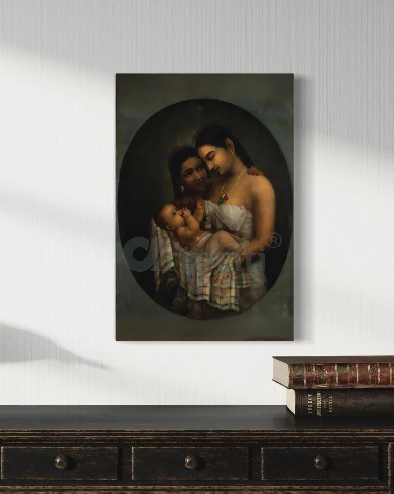 Girl Adoring Her Sister, Who Is Adoring Her Child Raja Ravi Varma Famous Canvas Painting(A Girl Adoring Her Sister Who Is Adoring Her Child By Raja Ravi Varma Famous Canvas Painting) 6 Girl Adoring Her Sister, Who Is Adoring Her Child Raja Ravi Varma Famous Canvas Painting(A Girl Adoring Her Sister Who Is Adoring Her Child By Raja Ravi Varma Famous Canvas Painting) - Image 4