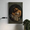 Girl Adoring Her Sister, Who Is Adoring Her Child Raja Ravi Varma Famous Canvas Painting(A Girl Adoring Her Sister Who Is Adoring Her Child By Raja Ravi Varma Famous Canvas Painting) -Artociti Sale Store girl adoring her sister who is child raja ravi varma famous canvas painting 30x20 inch 237