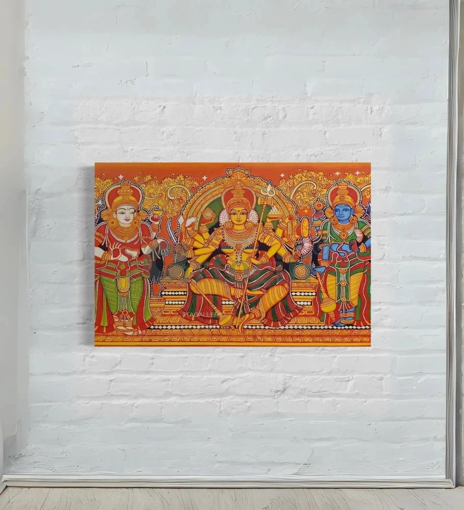 Goddess Durga Kerala Mural Art Canvas Giclee Print(Divine Mastery Goddess Durga Kerala Mural Art Canvas Giclee Print Elevate Your Space With Timeless Elegance) 7 Goddess Durga Kerala Mural Art Canvas Giclee Print(Divine Mastery Goddess Durga Kerala Mural Art Canvas Giclee Print Elevate Your Space With Timeless Elegance) - Image 5