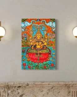 Goddess Lakshmi Maa Kerala Mural Canvas Giclee Print(Goddess Lakshmi Maa Kerala Mural Canvas Giclee Print) 13 Goddess Lakshmi Maa Kerala Mural Canvas Giclee Print(Goddess Lakshmi Maa Kerala Mural Canvas Giclee Print) -Artociti Sale Store goddess lakshmi maa kerala mural canvas giclee print 30x20 inch 976