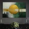 Golden Eclipse On Emerald Base | Golden Sphere Geometry | Modern Abstract Canvas Paintings(Golden Eclipse On Emerald Base Golden Sphere Geometry Modern Abstract Canvas Paintings) 1 Golden Eclipse On Emerald Base | Golden Sphere Geometry | Modern Abstract Canvas Paintings(Golden Eclipse On Emerald Base Golden Sphere Geometry Modern Abstract Canvas Paintings) -Artociti Sale Store golden eclipse on emerald base sphere geometry modern abstract canvas paintings 18x12 inch 100