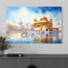 Golden Temple Watercolor Canvas Prints (24x16 & 30x20 Inches)(Sacred Serenity Golden Temple Watercolor Canvas Prints In Size 24x16 And 30x20 Inches) -Artociti Sale Store golden temple watercolor canvas prints 24x16 30x20 inches wall art 494