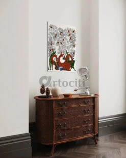 Gond Art: Serenity Of Forest High Quality Giclee Print(Enchanting Gond Art Serenity Of Forest High Quality Giclee Print Gallary Wrapped) 11 Gond Art: Serenity Of Forest High Quality Giclee Print(Enchanting Gond Art Serenity Of Forest High Quality Giclee Print Gallary Wrapped) -Artociti Sale Store gond art serenity of forest high quality giclee print 148