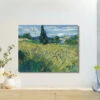 Green Wheat Fields With Cypress By Vincent Van Gogh Canvas Painting(By Vincent Van Gogh Large Size 28x22 Inches Canvas Painting High Quality Giclee Print Ready To Hang) -Artociti Sale Store green wheat fields with cypress by vincent van gogh canvas painting 22x28 907