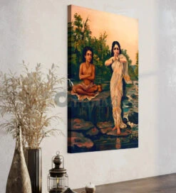 Heavenly Beauty Ramba Tries To Distract Sukar By Raja Ravi Varma Famous Canvas Painting(Heavenly Beauty Ramba Tries To Distract Sukar By Raja Ravi Varma Famous Canvas Painting) -Artociti Sale Store heavenly beauty ramba tries to distract sukar by raja ravi varma famous canvas painting verma 533