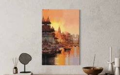 Iconic Indian Cities Canvas Set: Banaras, Kolkata, Delhi World Famous Cities(Iconic Indian Cities Canvas Set Banaras Kolkata Delhi) -Artociti Sale Store iconic indian cities canvas set banaras kolkata delhi world famous 30x20 inches wall art 774