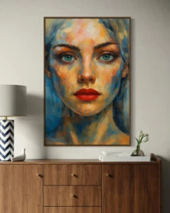 Impressionist Women Face Modern Abstract Canvas Painting(Impressionist Women Face Modern Abstract Canvas Painting) -Artociti Sale Store impressionist women face modern abstract canvas painting 24x16 inches 309
