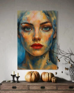 Impressionist Women Face Modern Abstract Canvas Painting(Impressionist Women Face Modern Abstract Canvas Painting)