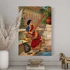 Indian Women Playing Sitar By Raja Ravi Varma Famous Canvas Painting(Indian Women Playing Sitar By Raja Ravi Varma Famous Canvas Painting) -Artociti Sale Store indian women playing sitar by raja ravi varma famous canvas painting verma 827