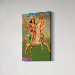 Kalki Avatar By Raja Ravi Varma Famous Canvas Painting(Kalki Avatar By Raja Ravi Varma Famous Canvas Painting Vishnu Ji) -Artociti Sale Store kalki avatar by raja ravi varma famous canvas painting 747