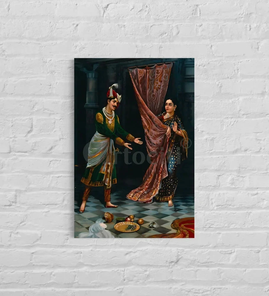 Kichaka Making Indecent Proposals To Sairandhri By Raja Ravi Varma Famous Canvas Painting(Kichaka Making Indecent Proposals To Sairandhri Draupadi By Raja Ravi Varma Famous Canvas Painting) 3 Kichaka Making Indecent Proposals To Sairandhri By Raja Ravi Varma Famous Canvas Painting(Kichaka Making Indecent Proposals To Sairandhri Draupadi By Raja Ravi Varma Famous Canvas Painting)