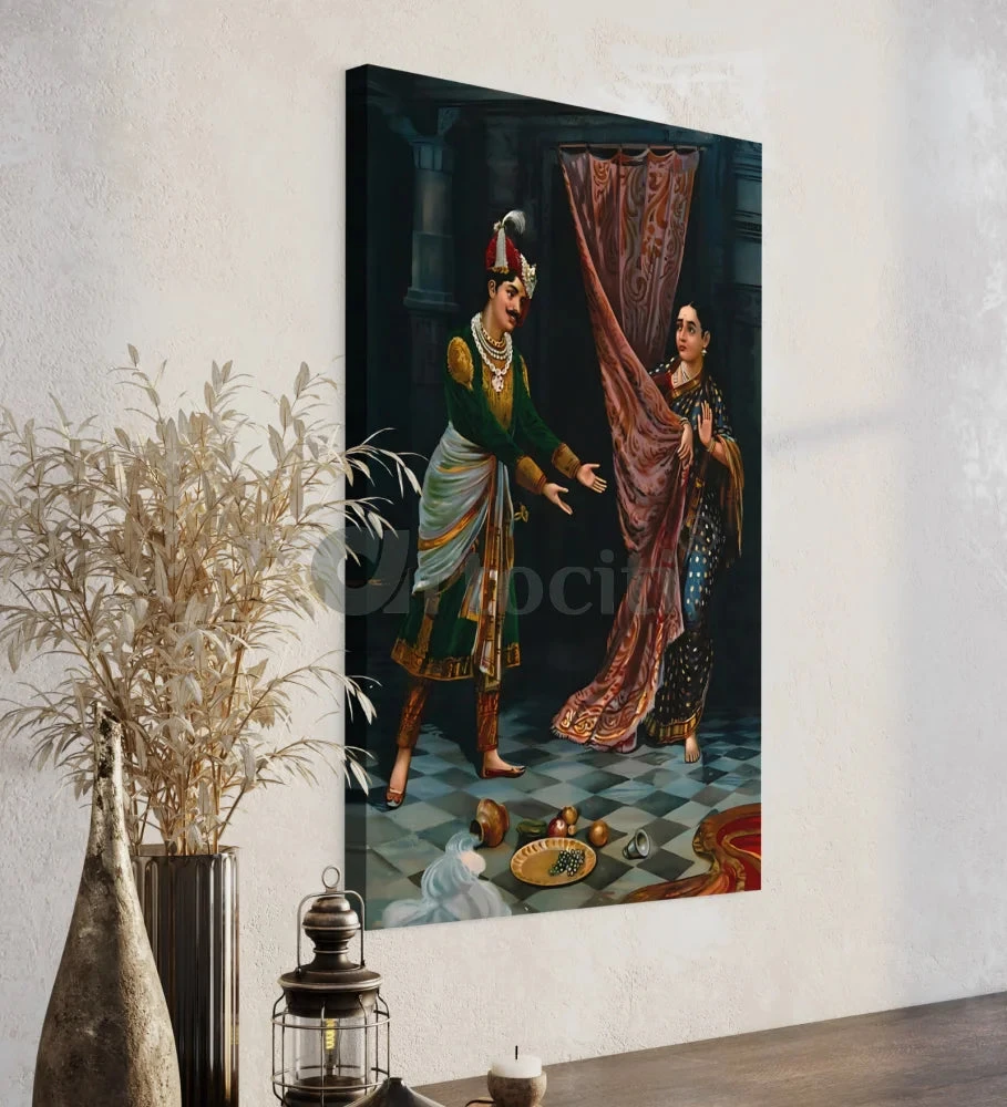 Kichaka Making Indecent Proposals To Sairandhri By Raja Ravi Varma Famous Canvas Painting(Kichaka Making Indecent Proposals To Sairandhri Draupadi By Raja Ravi Varma Famous Canvas Painting) 6 Kichaka Making Indecent Proposals To Sairandhri By Raja Ravi Varma Famous Canvas Painting(Kichaka Making Indecent Proposals To Sairandhri Draupadi By Raja Ravi Varma Famous Canvas Painting) - Image 4