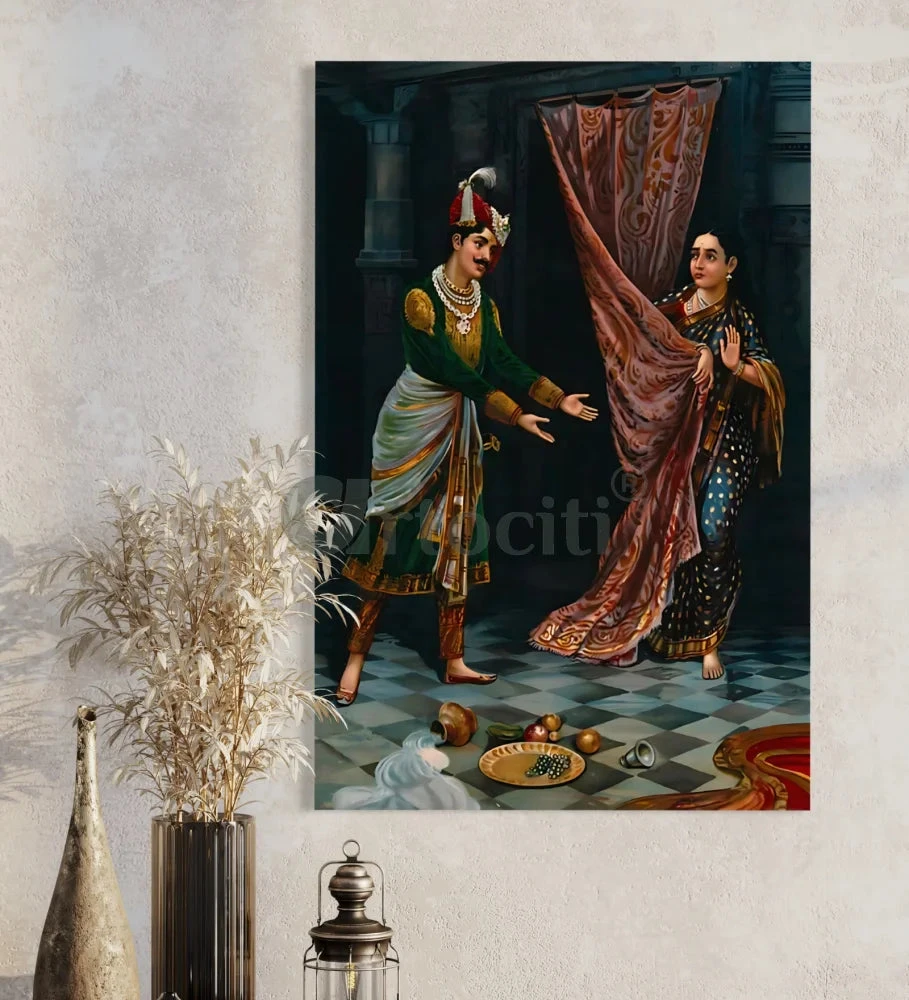Kichaka Making Indecent Proposals To Sairandhri By Raja Ravi Varma Famous Canvas Painting(Kichaka Making Indecent Proposals To Sairandhri Draupadi By Raja Ravi Varma Famous Canvas Painting) 5 Kichaka Making Indecent Proposals To Sairandhri By Raja Ravi Varma Famous Canvas Painting(Kichaka Making Indecent Proposals To Sairandhri Draupadi By Raja Ravi Varma Famous Canvas Painting) - Image 3