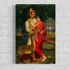 King Dushyanta Proposing To Shakuntala - By Raja Ravi Varma Canvas Painting(King Dushyanta Proposing Marriage With A Ring To Shakuntala By Raja Ravi Varma Famous Canvas Painting) -Artociti Sale Store king dushyanta proposing to shakuntala by raja ravi varma canvas painting 24x16 inches verma 960