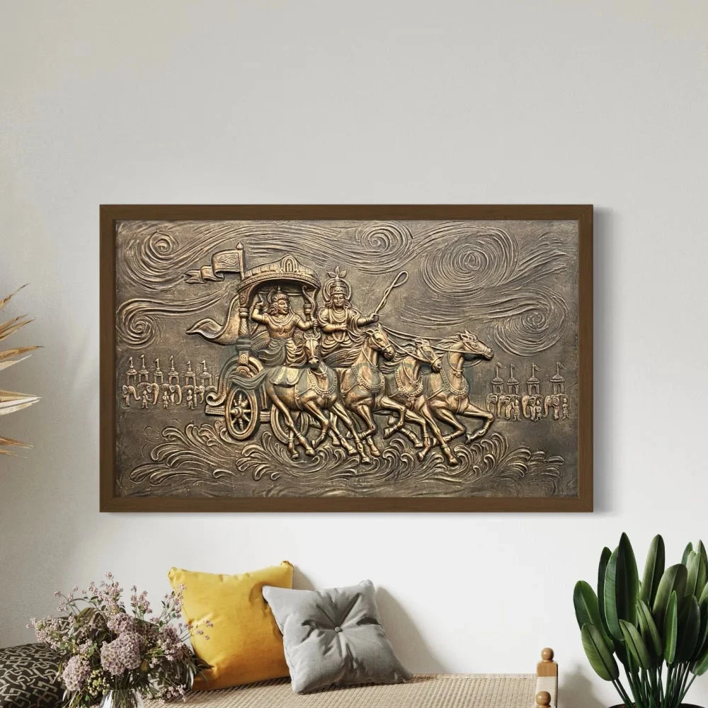 Krishna Arjuna Rath Mahabharat 3D Relief Mural Wall Art(Krishna Arjuna Rath Mahabharat 3d Relief Mural Wall Art) 13 Krishna Arjuna Rath Mahabharat 3D Relief Mural Wall Art(Krishna Arjuna Rath Mahabharat 3d Relief Mural Wall Art) - Image 11