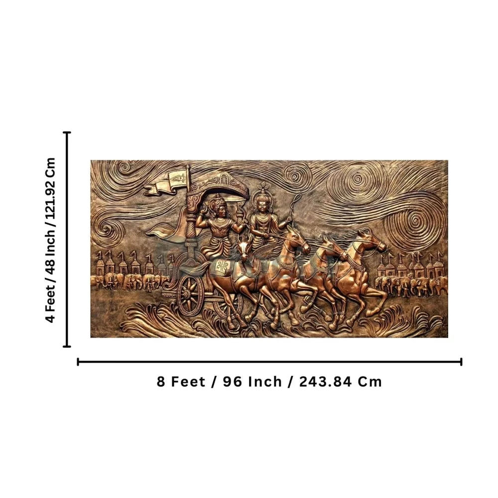 Krishna Arjuna Rath Mahabharat 3D Relief Mural Wall Art(Krishna Arjuna Rath Mahabharat 3d Relief Mural Wall Art) 17 Krishna Arjuna Rath Mahabharat 3D Relief Mural Wall Art(Krishna Arjuna Rath Mahabharat 3d Relief Mural Wall Art) - Image 15