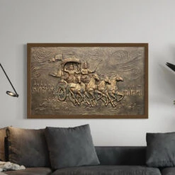 Krishna Arjuna Rath Mahabharat 3D Relief Mural Wall Art(Krishna Arjuna Rath Mahabharat 3d Relief Mural Wall Art) 31 Krishna Arjuna Rath Mahabharat 3D Relief Mural Wall Art(Krishna Arjuna Rath Mahabharat 3d Relief Mural Wall Art) -Artociti Sale Store krishna arjuna rath mahabharat 3d relief mural wall art framed 3x5 feet bronze 943