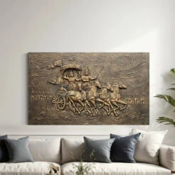 Krishna Arjuna Rath Mahabharat 3D Relief Mural Wall Art(Krishna Arjuna Rath Mahabharat 3d Relief Mural Wall Art) 34 Krishna Arjuna Rath Mahabharat 3D Relief Mural Wall Art(Krishna Arjuna Rath Mahabharat 3d Relief Mural Wall Art) -Artociti Sale Store krishna arjuna rath mahabharat 3d relief mural wall art unframed 3x5 feet bronze 962