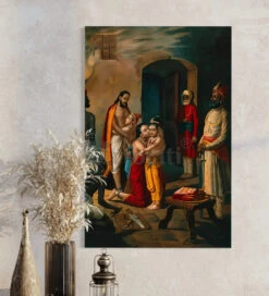 Krishna Freeing His Parents From Prison By Raja Ravi Varma Famous Canvas Painting(Krishna Freeing His Parents Vasudeo And Devki From Prison By Raja Ravi Varma Famous Canvas Painting) -Artociti Sale Store krishna freeing his parents from prison by raja ravi varma famous canvas painting verma 974