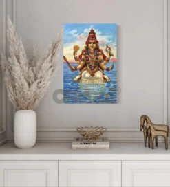 Kurma Avatar By Raja Ravi Varma Famous Canvas Painting(Kurma Avatar By Raja Ravi Varma Famous Canvas Painting) -Artociti Sale Store kurma avatar by raja ravi varma famous canvas painting 12x18 inches verma 276