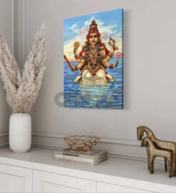 Kurma Avatar By Raja Ravi Varma Famous Canvas Painting(Kurma Avatar By Raja Ravi Varma Famous Canvas Painting) -Artociti Sale Store kurma avatar by raja ravi varma famous canvas painting verma 301