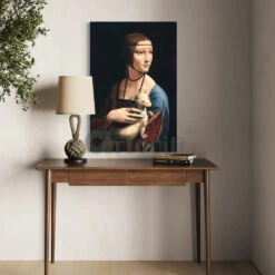 Lady With An Ermine By Leonardo Da Vinci World Famous Painting(Elegant Reproduction Lady With An Ermine By Leonardo Da Vinci Canvas Giclee Print World Famous Painting) -Artociti Sale Store lady with an ermine by leonardo da vinci world famous painting 277