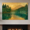 Lakeside Mountain And Sunrise Landscape Modern Abstract Canvas Painting(Lakeside Mountain And Sunrise Landscape Modern Abstract Canvas Painting) 2 Lakeside Mountain And Sunrise Landscape Modern Abstract Canvas Painting(Lakeside Mountain And Sunrise Landscape Modern Abstract Canvas Painting) -Artociti Sale Store lakeside mountain and sunrise landscape modern abstract canvas painting 18x12 inch 197
