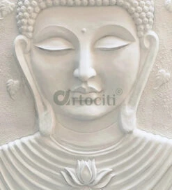 Large Size Calm And Peaceful Buddha 3D Relief Mural(Large Size 6x3 Feet Buddha Face 3d Relief Mural) -Artociti Sale Store large size calm and peaceful buddha 3d relief mural 107