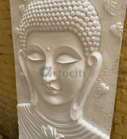 Large Size Calm And Peaceful Buddha 3D Relief Mural(Large Size 6x3 Feet Buddha Face 3d Relief Mural) -Artociti Sale Store large size calm and peaceful buddha 3d relief mural 410