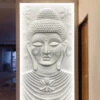 Large Size Calm And Peaceful Buddha 3D Relief Mural(Large Size 6x3 Feet Buddha Face 3d Relief Mural) -Artociti Sale Store large size calm and peaceful buddha 3d relief mural white 6x3 feet 924