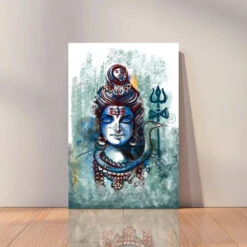 Large Size Lord Shiva Modern Abstract Canvas Painting(Lord Shiva Abstract Canvas Painting)