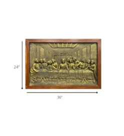 Last Supper 3D Relief Mural Wall Art Jesus Christ Painting(Last Supper Relief Mural Golden) -Artociti Sale Store last supper 3d relief mural wall art jesus christ painting 220