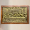 Last Supper 3D Relief Mural Wall Art Jesus Christ Painting(Last Supper Relief Mural Golden)