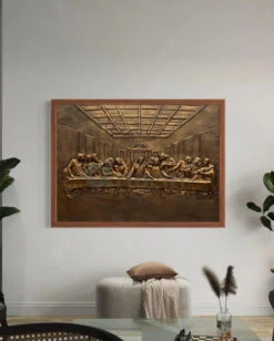 Last Supper 3D Relief Mural Wall Art Jesus Christ Painting(Last Supper Relief Mural Golden) -Artociti Sale Store last supper 3d relief mural wall art jesus christ painting 642