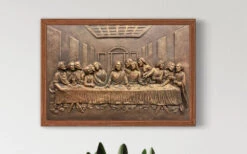 Last Supper 3D Relief Mural Wall Art Jesus Christ Painting(Last Supper Relief Mural Golden) -Artociti Sale Store last supper 3d relief mural wall art jesus christ painting 889