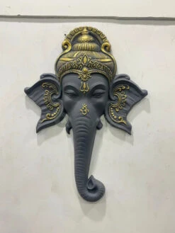 Lord Ganesha Face 3D Wall Art(Lord Ganesha Wall Hanging Relief Mural) -Artociti Sale Store lord ganesha face 3d wall art decor 568