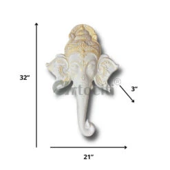 Lord Ganesha Face 3D Wall Art(Lord Ganesha Wall Hanging Relief Mural) -Artociti Sale Store lord ganesha face 3d wall art decor 658